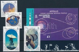 ** 1989 Holdraszállás - Apollo 11 Sor Mi 497-500 + Blokk Mi 20 - Other & Unclassified