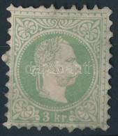 * 1867 3kr Finom Nyomatú, Javított Gumi - Other & Unclassified