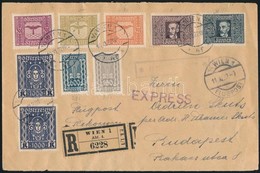 1922.11.10. (10. Inflációs Díjszabás) Expressz Ajánlott Légi Levél Budapestre / Registered Express Cover To Hungary - Andere & Zonder Classificatie