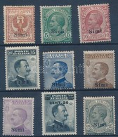 * 1912 Forgalmi 9 érték Simi Felülnyomással Mi 3-10, 12 XII - Andere & Zonder Classificatie