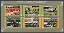 ** 1970 Futball Világbajnokság (IV.) Kisív Mi 1145-1150 - Andere & Zonder Classificatie