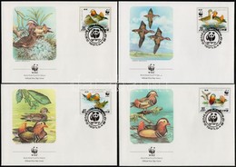 1987 WWF Mandarinréce Sor Mi 2865-2868 4 FDC - Other & Unclassified