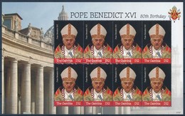 ** 2007 XVI. Benedek Pápa 80. Születésnapja Kisív Mi 5740 - Other & Unclassified