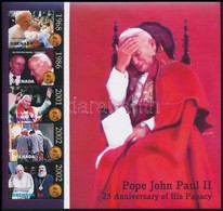 ** 2004 II. János Pál 25 éve Pápa Kisív Mi 5443-5447 - Other & Unclassified