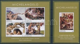 ** 2013 Michelangelo - A Sixtus-kápolna Mennyezetfreskója Kisív Mi 6533-6536 + Blokk Mi 823 - Other & Unclassified