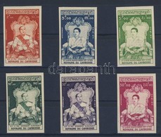 ** 1956 Koronázás Mi 66-71 Vágott / Imperforate - Other & Unclassified