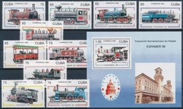 ** 1996 Bélyegkiállítás, ESPAMER '98, Havanna: Gőzmozdonyok Sor Mi 3977-3986 + Blokk Mi 146 - Other & Unclassified