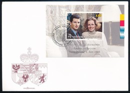 1993 Alois Herceg és Sophie Hercegnő Esküvője Blokk Mi 15 FDC-n - Other & Unclassified