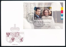 1993 Alois Herceg és Sophie Hercegnő Esküvője Blokk Mi 15 FDC-n - Andere & Zonder Classificatie