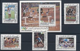 ** 1984 Nyári Olimpia, Los Angeles (II.) Sor Mi 821-825 + Blokk 58 - Andere & Zonder Classificatie