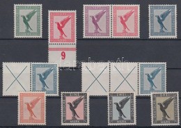 ** 1926/1927 Repülőposta Sor Közte Füzet összefüggések / Mi 378-384 With Stamp Booklet Varieties - Other & Unclassified