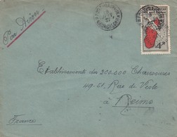 LETTRE MADAGASCAR. 18 6 37. FORT-DAUPHIN POUR LA FRANCE - Covers & Documents