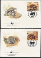 1985 WWF: Vízidisznó Sor Záróértékei Mi 3854-3857 4 Db FDC-n - Other & Unclassified