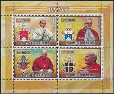 ** 2007 Pápák és Címereik Kisív Mi 2992-2995 - Sonstige & Ohne Zuordnung