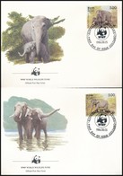 1986 WWF: Elefántok Sor 4 Db FDC-n Mi 753-756 - Other & Unclassified