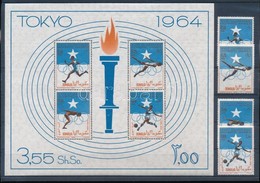 ** 1964 Nyári Olimpia, Tokió Sor Mi 60-63 + Blokk Mi 1 - Andere & Zonder Classificatie