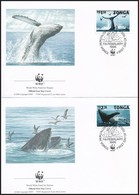 1996 WWF: Hosszúszárnyú Bálna Sor Mi 1400-1403 4 Db FDC-n - Andere & Zonder Classificatie