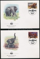 1983 WWF: Afrikai Elefánt Sor 4 Db FDC-n Mi 361 A-364 A - Other & Unclassified