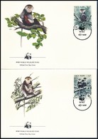 1987 WWF: Majmok Sor 4 Db FDC-n  Mi 1827-1830 - Andere & Zonder Classificatie