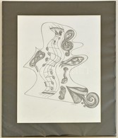 Czibor Ildikó (1969-):Nyelvelő Dallamok. Ceruza, Papír, Jelzett, Paszpartuban, 29×20 Cm - Andere & Zonder Classificatie