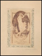 Alfred Soder (1880-1957): Erotikus Ex Libris Reich Péter Cornel. Rézkarc, Papír, Jelzett, 11,5×8,5 Cm - Other & Unclassified