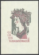 Prof. Jaroslav Vodrázka (?-?) : Ex Libris, Linómetszet, Papír, 10x7cm - Andere & Zonder Classificatie