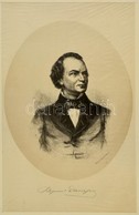 Cca 1860 Edward Kretzschmar (?-?): Bogumil Dawison Színész, Litográfia, Papír, Paszpartuban, 29×18,5 Cm - Prints & Engravings