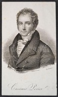 Casimir Pierre Périer Portréja, Rézmetszet, Papír, Paszpartuban, Feliratozva, 15×9 Cm - Prenten & Gravure