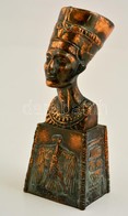 Jelzés Nélkül: Nofertiti Büszt. Bronz, M:20 Cm - Andere & Zonder Classificatie