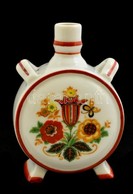 Zsolnay Porcelán Kulacs, Matricás, Hibátlan, Jelzett, M: 13 Cm - Other & Unclassified