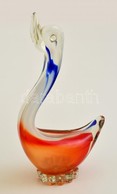 Kacsa, Anyagában Színezett üveg, Hibátlan, M: 25 Cm - Glas & Kristal