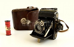 Cca 1934 Zeiss Ikon Super Ikonta 530 Fényképezőgép Carl Zeiss Tessar 1:3,5 F=7 Cm Objektívvel, Eredeti Bőr Tokjában, Kis - Cameras