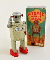 Atomic Robot Man Modern Gyűjtői Lemezjáték, Eredeti Dobozában, Jó állapotban, M: 13 Cm - Andere & Zonder Classificatie