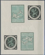 ** 1919-1921 Borsod-Miskolc Múzeum és XIV. ORSZ. KATH. NAGYGYŰLÉS Vágott 4-es Levélzáró Kisív - Unclassified