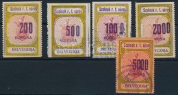1924-26 Szolnok Városi Illeték 7-11 Sz. Bélyeg (30.500) - Zonder Classificatie
