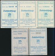 Cca 1960 5 Db Zsákbetétjegy Klf Impresszummal - Zonder Classificatie