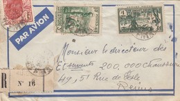 LETTRE COTE D'IVOIRE. 29 10 38. RECOMMANDE ABIDJAN  POUR LA FRANCE - Covers & Documents