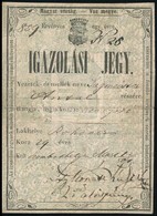 1861 Igazolási Jegy Rohonci Lakos Részére / German-Hungarian ID For Reichnitz Trader - Zonder Classificatie