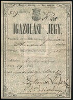 1861 Igazolási Jegy Rohonci Lakos Részére / German-Hungarian ID For Reichnitz Trader - Unclassified