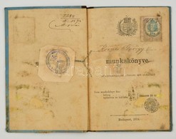 1893-1894 Munkakönyv Asztalos Segéd Részére, Moson, 15 Kr. Illetékbélyeggel, Kissé Viseltes, Foltos. - Zonder Classificatie