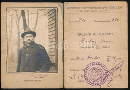 1924 Budapesti Fényképészek Ipartestülete Tagsági Igazolvány, Hubay János Fényképész Részére Kiállítva, 12x9 Cm - Unclassified