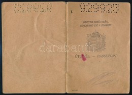 1928 Fényképes Magyar útlevél Osztrák Vízummal Hungarian Passport - Unclassified