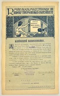 1930 MÁV Alkalmazottainak Rudolf Trónörökös Egyesületének Díszes Fejléces Bizonyítványa, 36x22 Cm - Zonder Classificatie