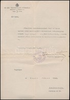 1932 Bp., M. Kir. Testnevelési Főiskola Fejléces Levélpapírja értesítéssel - Zonder Classificatie