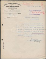 1938 Cie Internationale Des Wagons-Lits Et Des Grand Express Européens Kitöltött Levélpapírjai, 4 Db - Zonder Classificatie