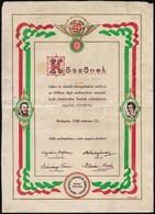 1948 A BSZKRT Emléklapja Petőfi és Kossuth Arcképével - Zonder Classificatie