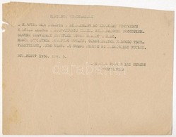 1956 Bp., A Magyar Forradalmi Nemzeti Bizottmánya által Kiadott Gépelt Röplap - Zonder Classificatie