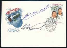 Jurij Malisev (1941-1999) és Vlagyimir Akszjonov (1935- ) Szovjet űrhajósok Aláírásai Emlékborítékon /

Signatures Of Yu - Other & Unclassified
