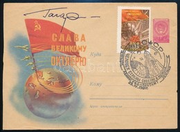 Jurij Alekszejevics Gagarin (1934-1968) Szovjet űrhajós Aláírása Emlékborítékon /

Signature Of Yuriy Alekseyevich Gagar - Andere & Zonder Classificatie