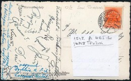 1942 Az NB 1-be Jutott Törekvés Játékosainak Aláírásai Marosvásárhelyről Küldött Levelezőlapon - Other & Unclassified
